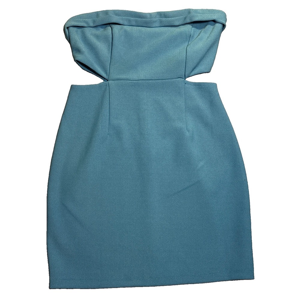 Princess Polly Women's Strapless Mini Dress Blue Cutouts Size 6